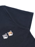 W_TEE-SHIRT DOUBLE FOX HEAD PATCH_ANTHRACITE