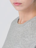 Classic Crew Neck Sweater_CB_Light Grey/Coral Pink