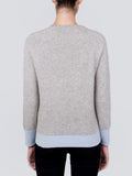 Classic Crew Neck Sweater_CB_Light Grey/Baby Blue