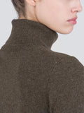 Turtleneck Slimfit Sweater_Cocoa Brown