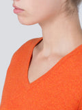 V Neck Sweater_Orange