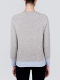 Turtleneck Slimfit Sweater_CB_Light Grey/Baby Blue