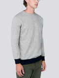 Men Crew Neck Sweater_CB_Light Grey/Navy