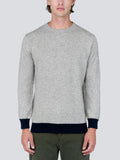 Men Crew Neck Sweater_CB_Light Grey/Navy