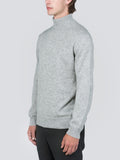 Men Turtleneck Sweater_Light Grey