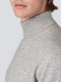 Men Turtleneck Sweater_Light Grey