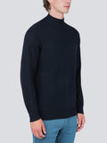 Men Mockneck Sweater_Dark Navy