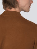 Men Mockneck Sweater_Deep Camel