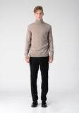 Men Turtleneck Sweater_Beige