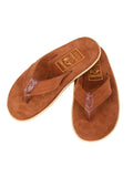 Men Suede with Leather Thong - PEANUTS/COGNAC
