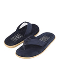 Men Suede with Leather Thong - NAVY/NAVY