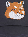 LARGE FOX HEAD EMBROIDERY 6P CAP_NAVY