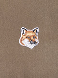 W_SMALL FOX HEAD WOOL SCARF_BEIGE