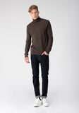 Men Turtleneck Sweater_Cocoa Brown